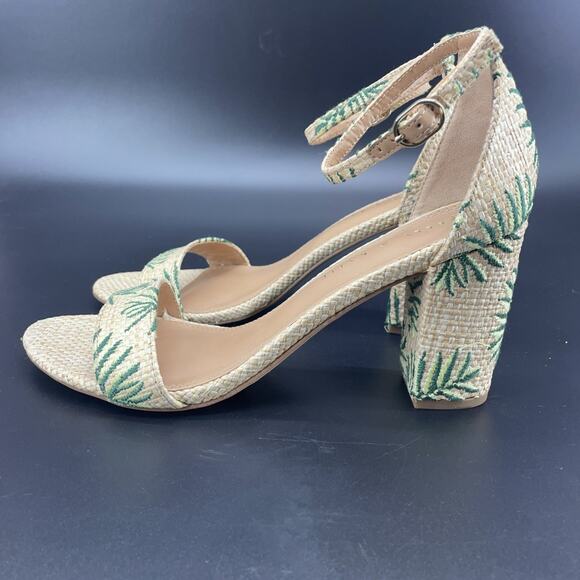 Kelly & Katie Hailee Natural Raffia Womens 8.5M Heels Tropical Beach Resort Wear - Picture 3 of 11